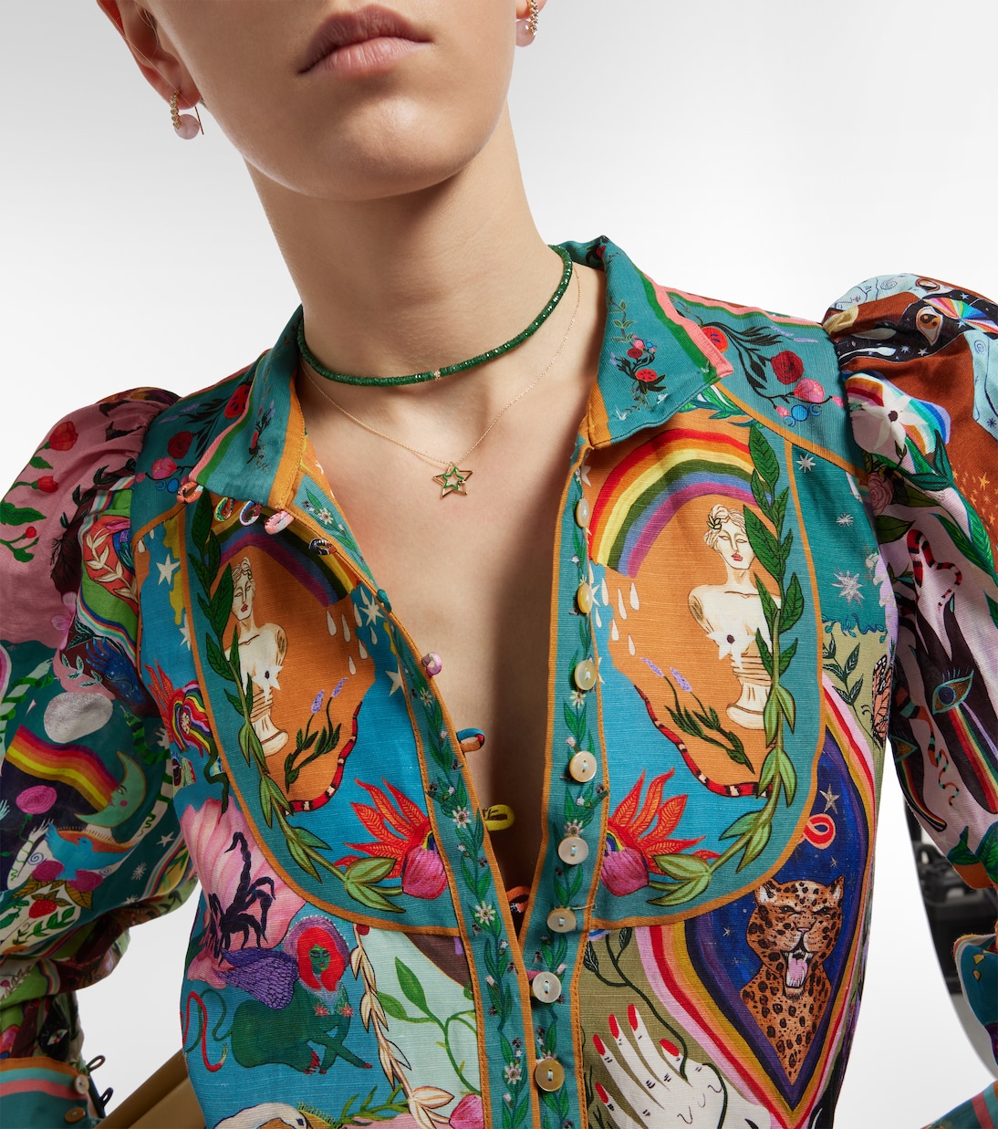 Collier Estrella en or 9 ct et saphir | Aliita