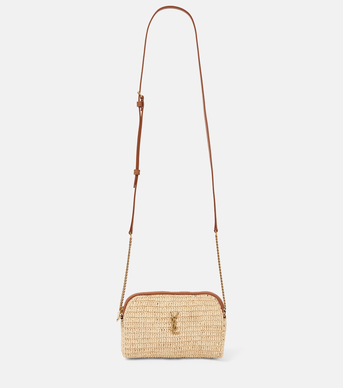 Sac Gaby en raphia et cuir | Saint Laurent