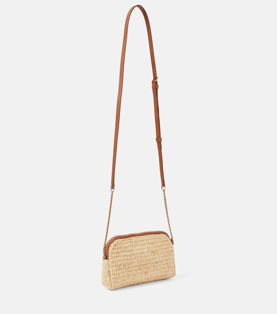 Sac Gaby en raphia et cuir | Saint Laurent