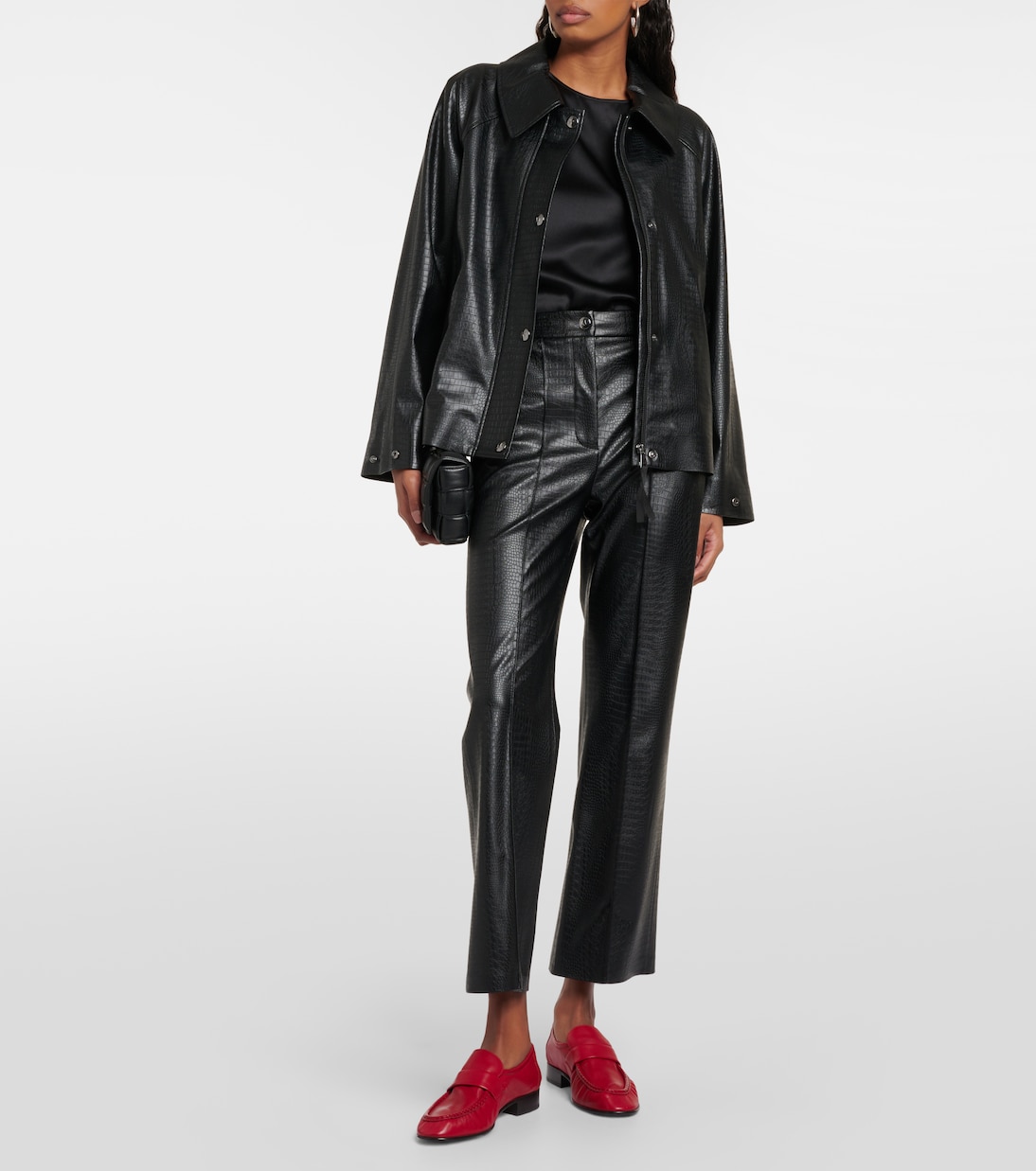 Pantalon évasé Queva en cuir synthétique | Max Mara