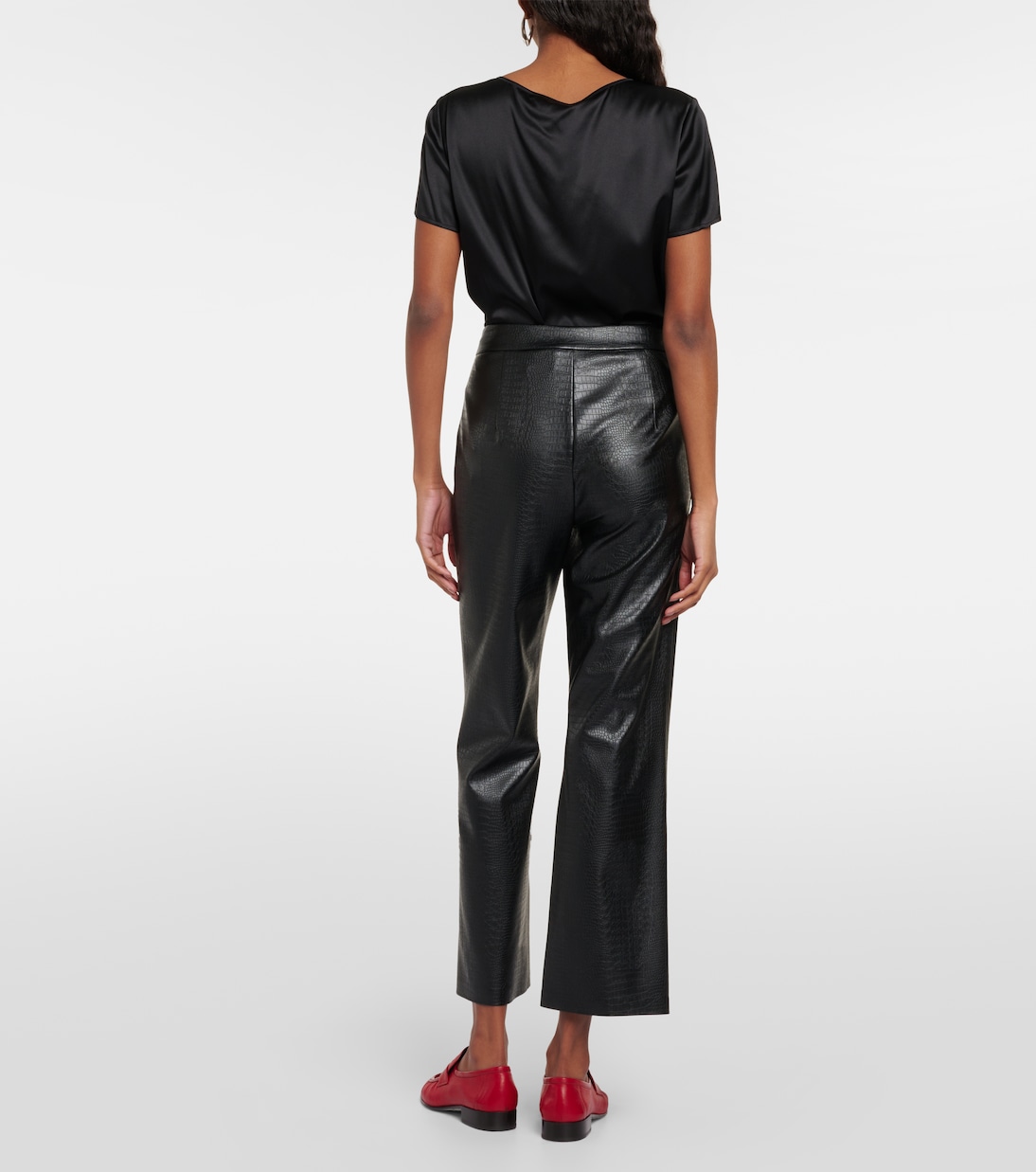 Pantalon évasé Queva en cuir synthétique | Max Mara