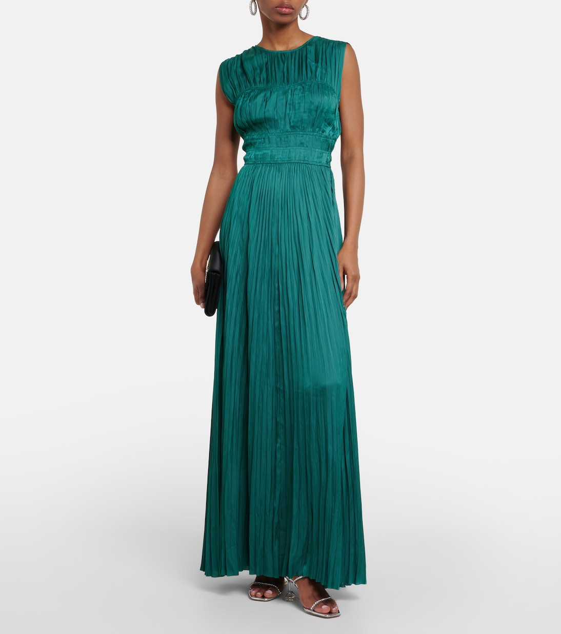 Delia pleated satin gown | Ulla Johnson