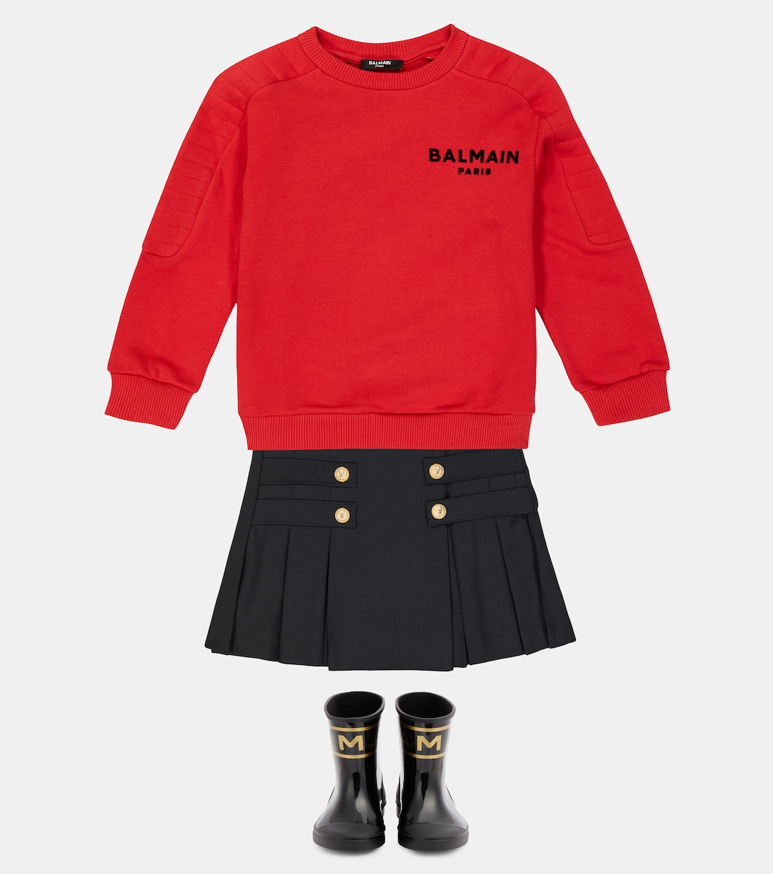 Sudadera de jersey de algodón con logo | Balmain Kids