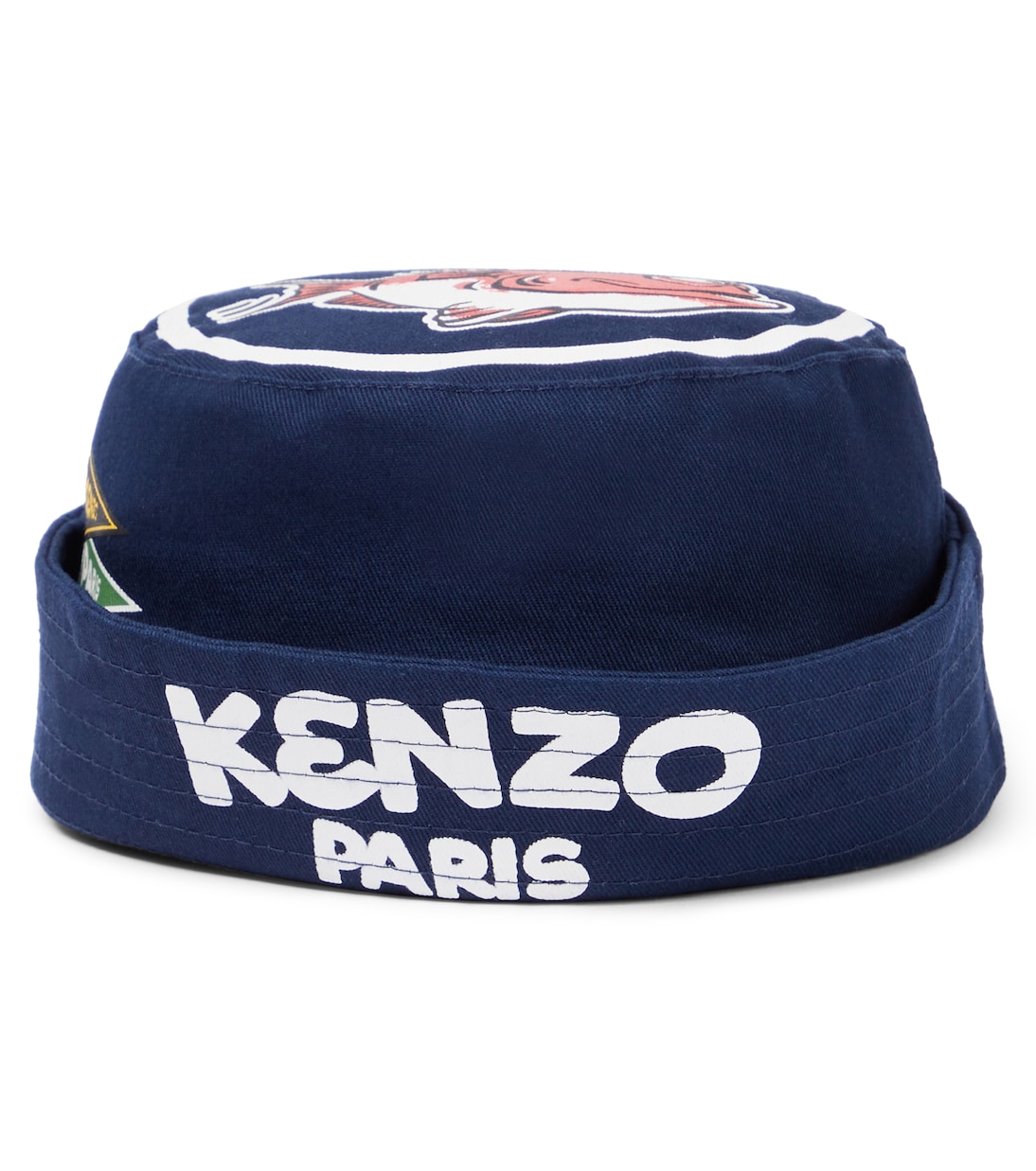 Cappello da pescatore in cotone con stampa | Kenzo Kids