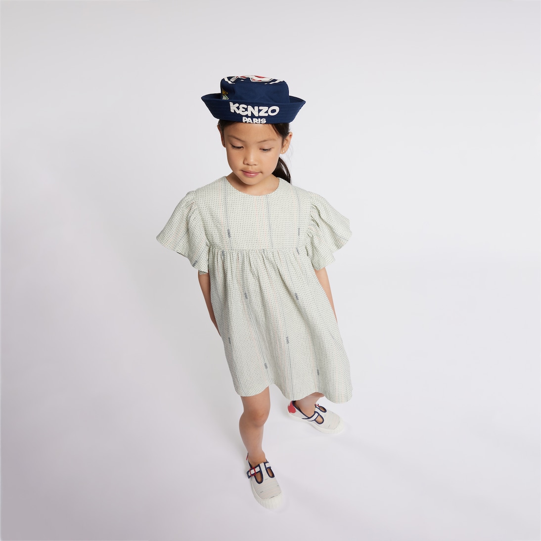 Cappello da pescatore in cotone con stampa | Kenzo Kids