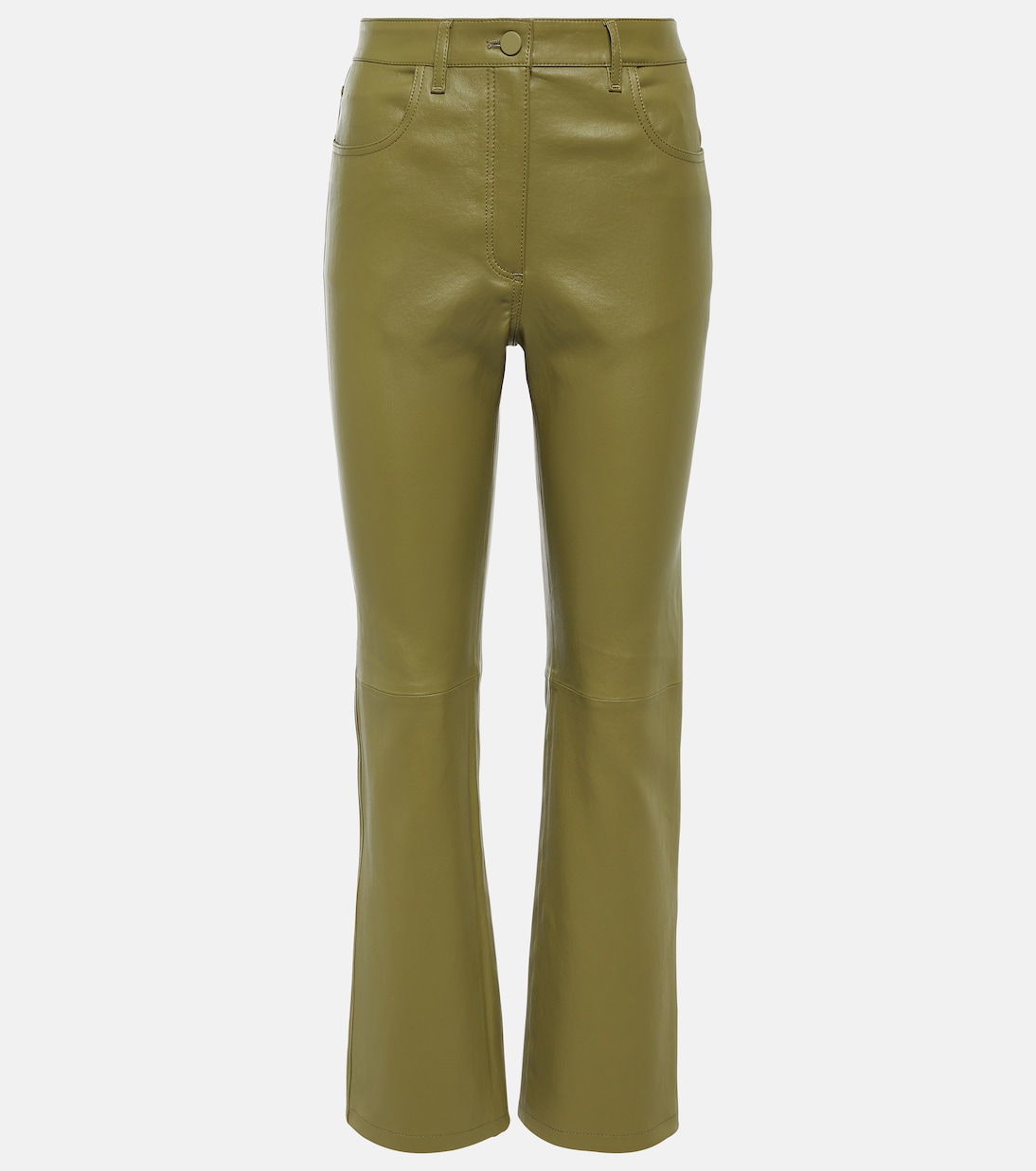 Stretch Duke leather straight pants | Joseph