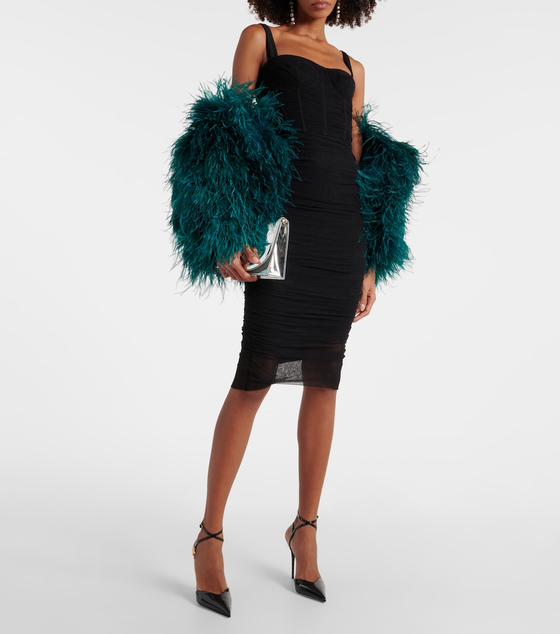 Mantella con piume | Dolce&Gabbana