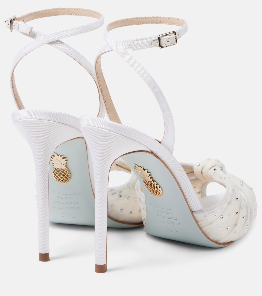 Sandali Slow Kisses in pelle e tulle | Aquazzura