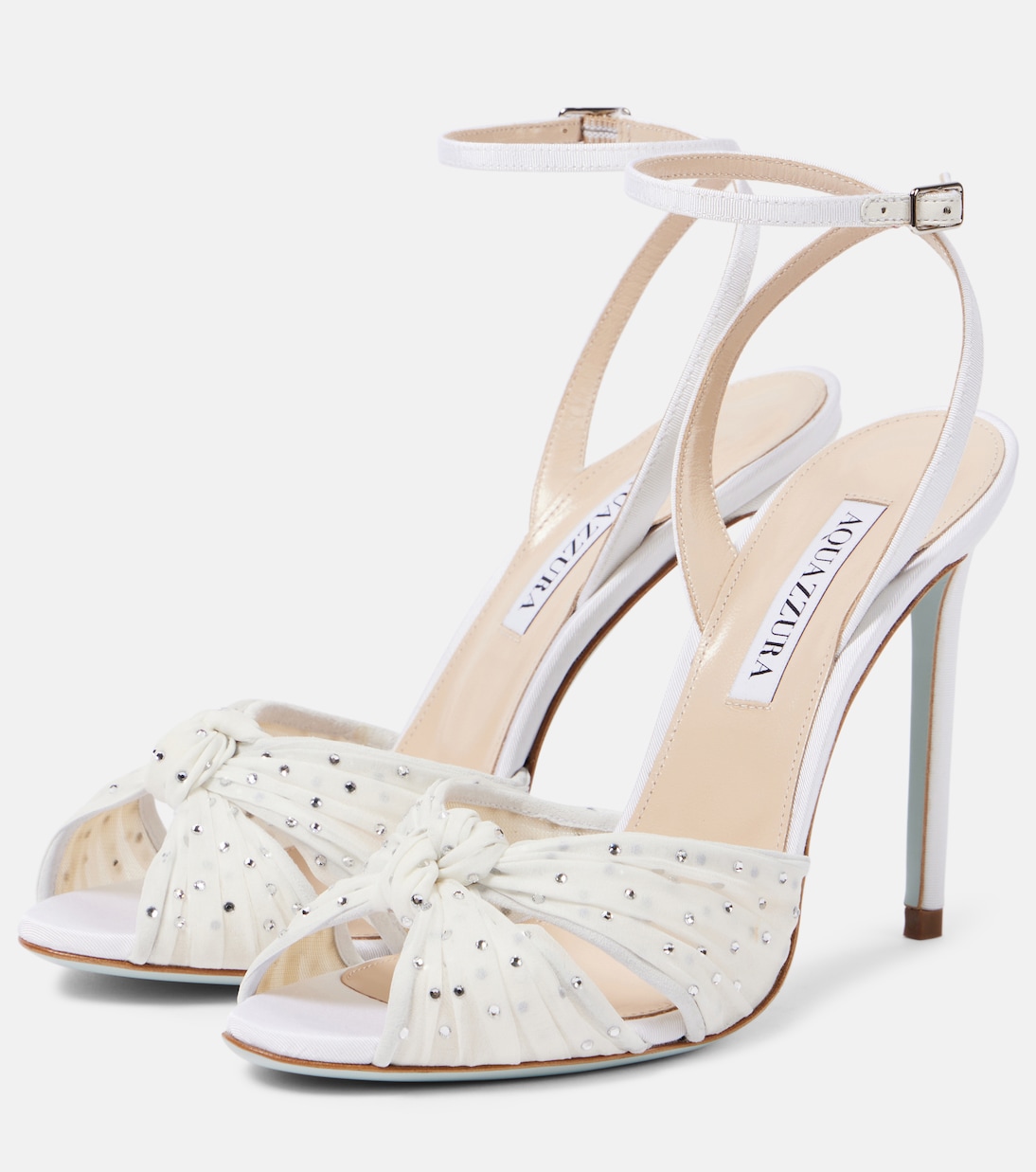 Sandali Slow Kisses in pelle e tulle | Aquazzura