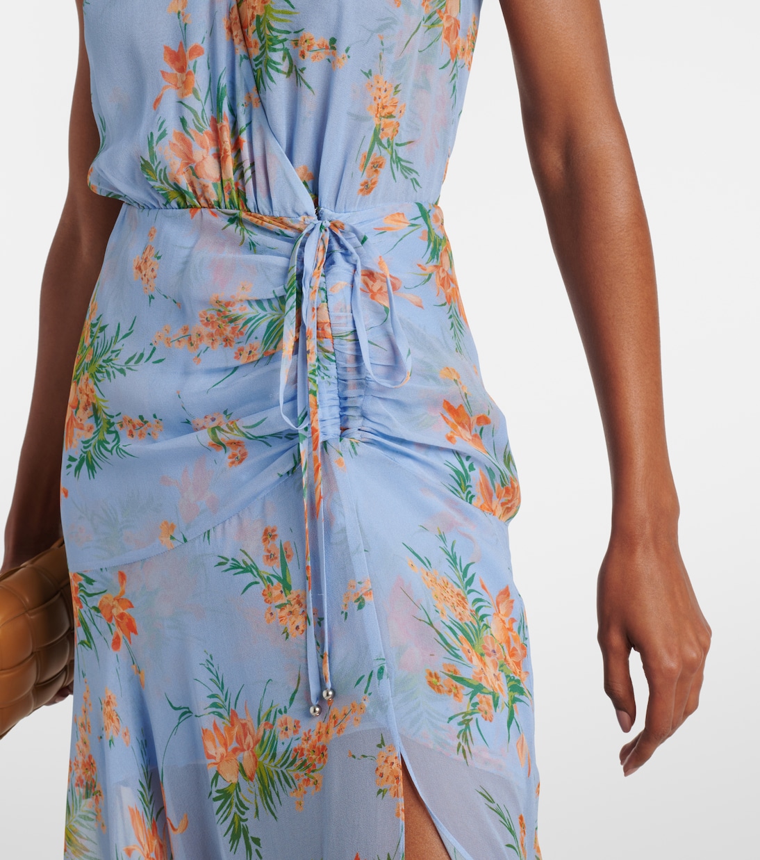 Vestido largo Dovima de seda floral | Veronica Beard
