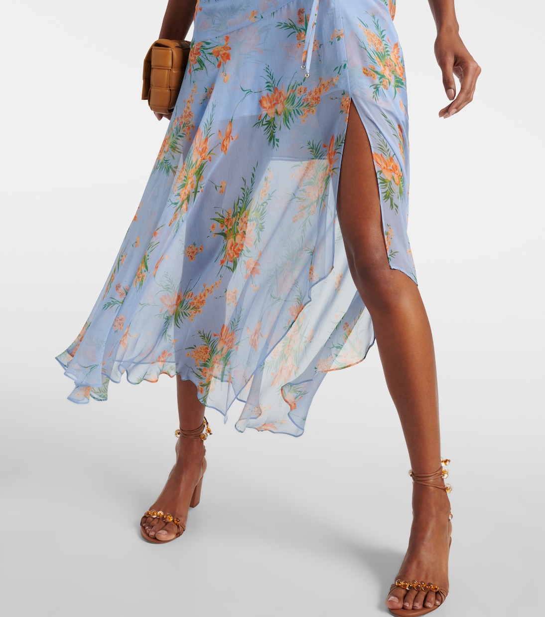 Vestido largo Dovima de seda floral | Veronica Beard