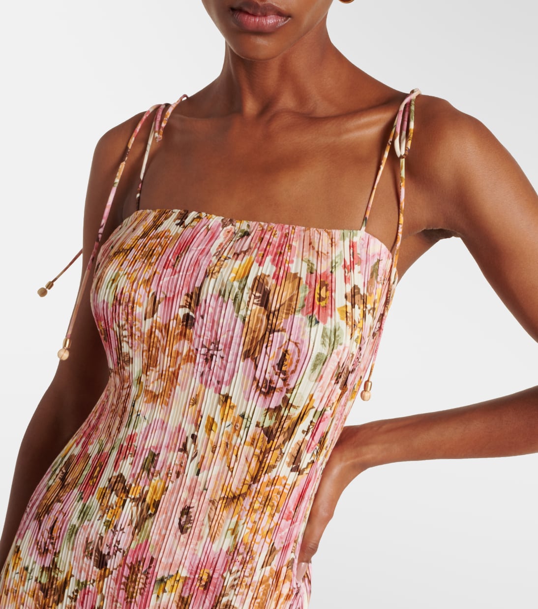 Robe midi Golden à fleurs | Zimmermann