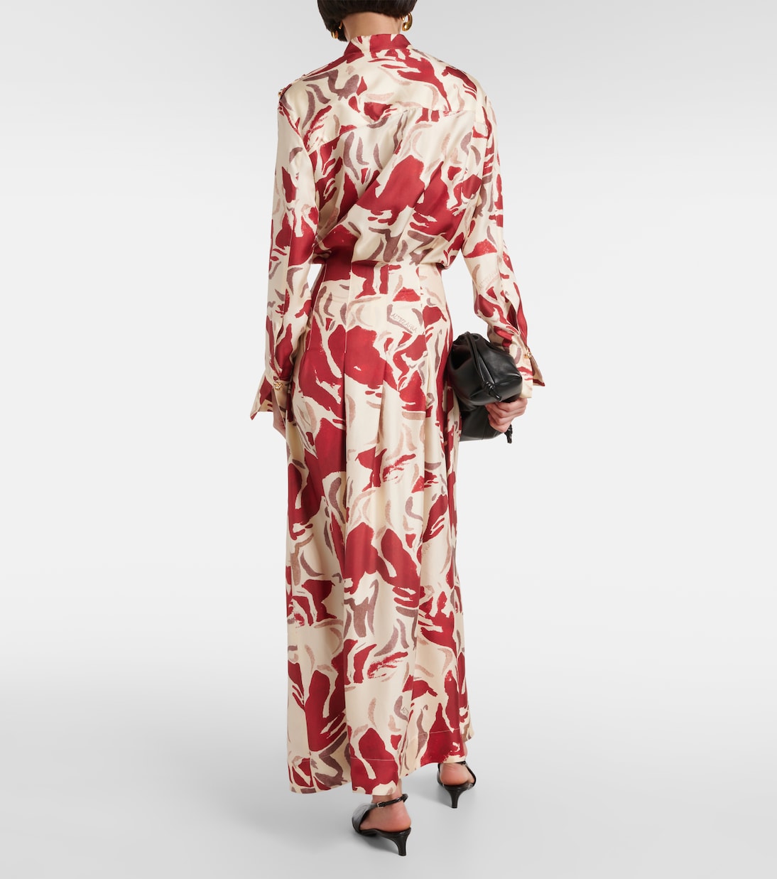 Vestido largo Felicia de seda estampada | Altuzarra