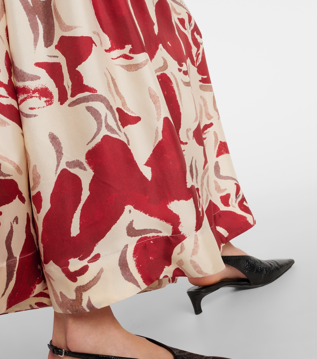 Vestido largo Felicia de seda estampada | Altuzarra