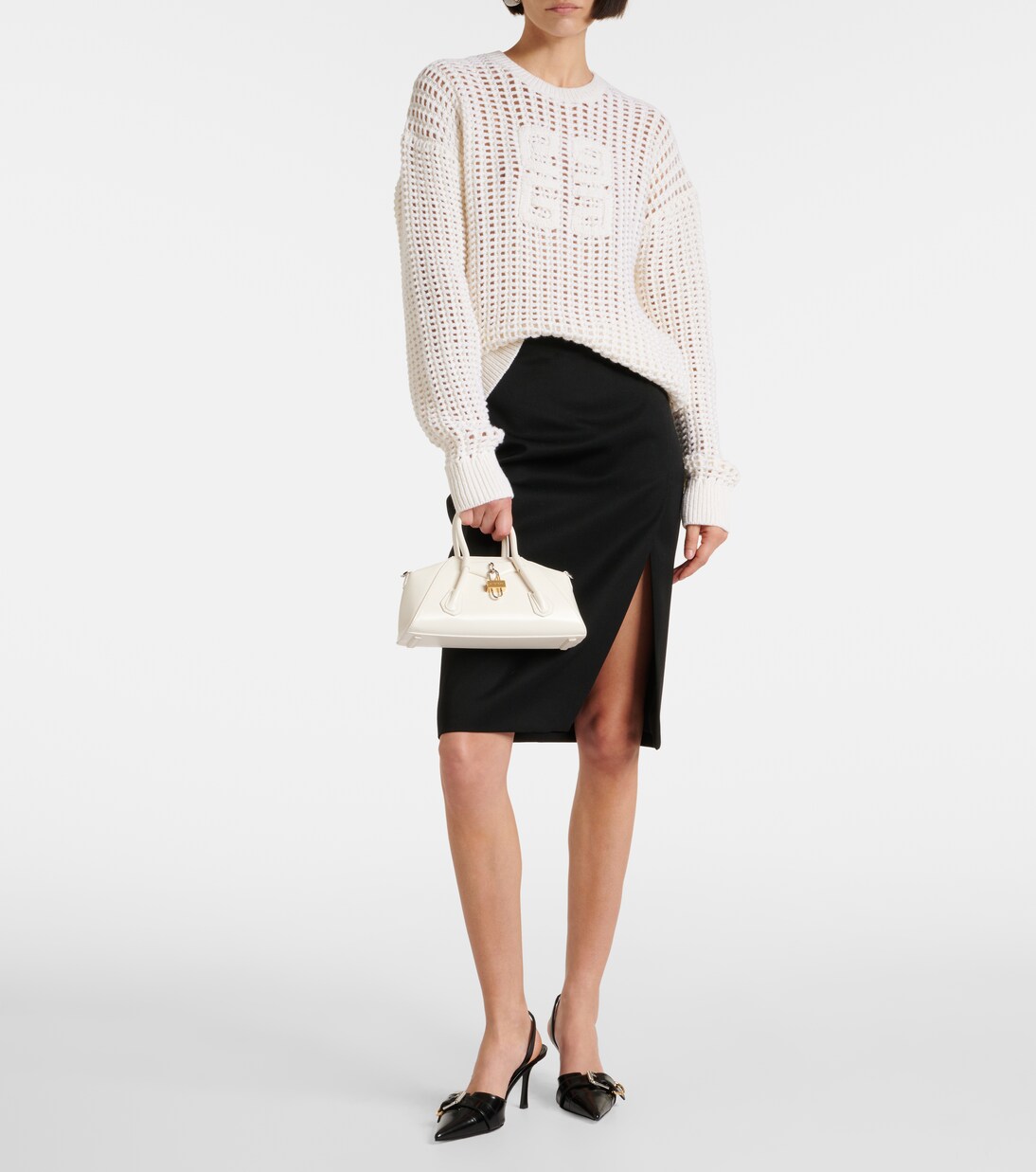 Jersey de Lujo Givenchy 4G: Mezcla de Lana y Cachemira para Jóvenes Modernos