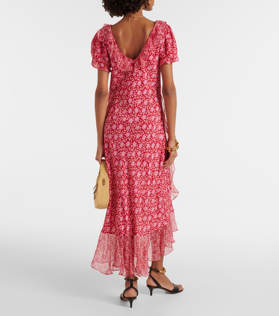 Clementina floral crepe midi dress | Rixo
