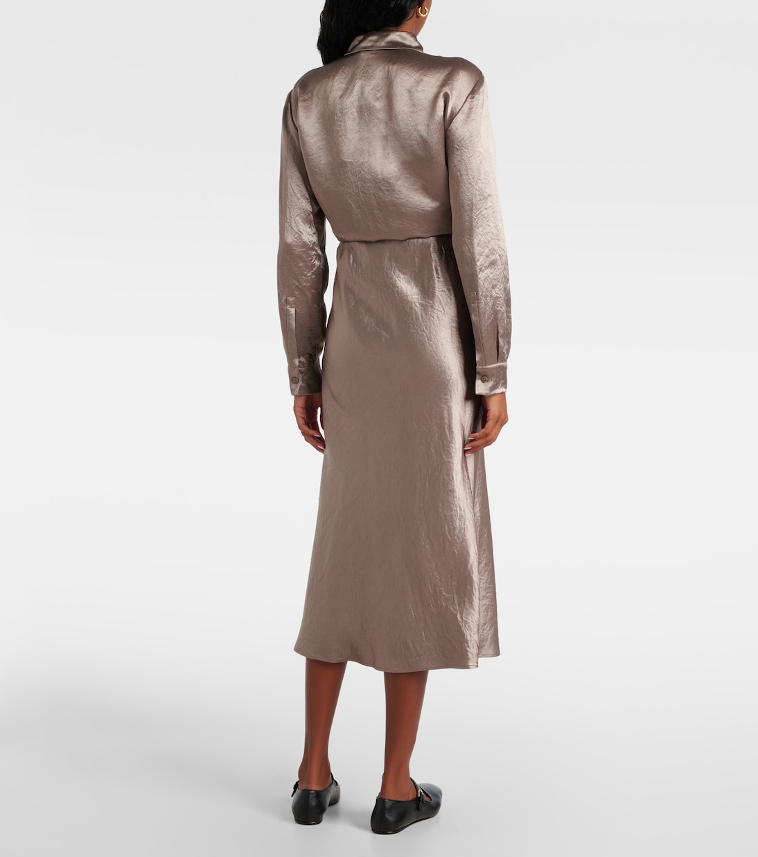 Leisure - Gonna midi Alessio in raso | Max Mara
