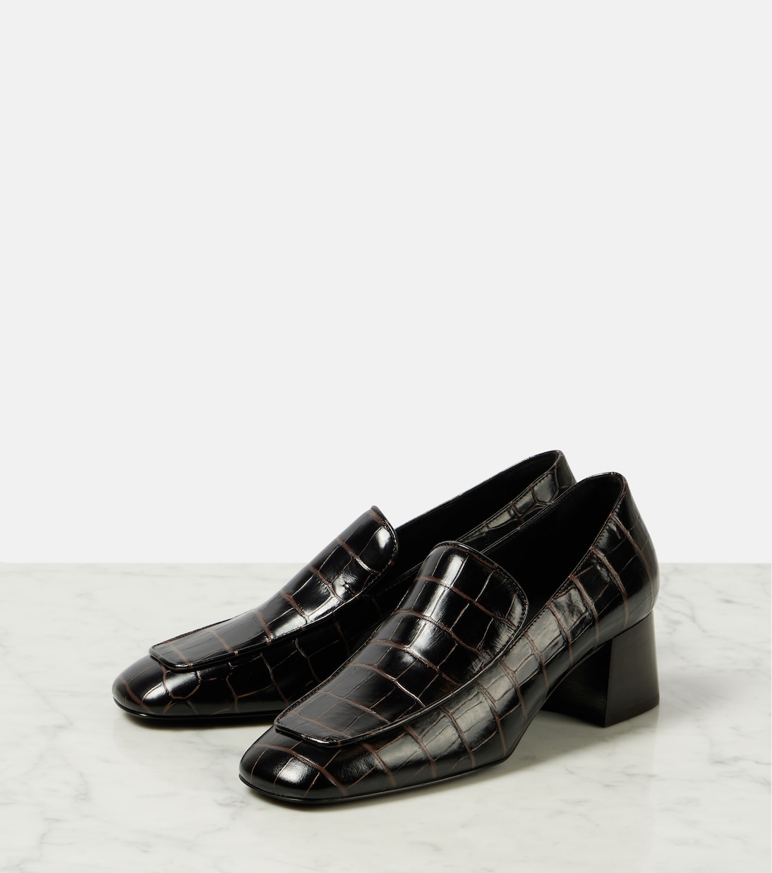 Pumps mocassino in pelle stampata  | Toteme
