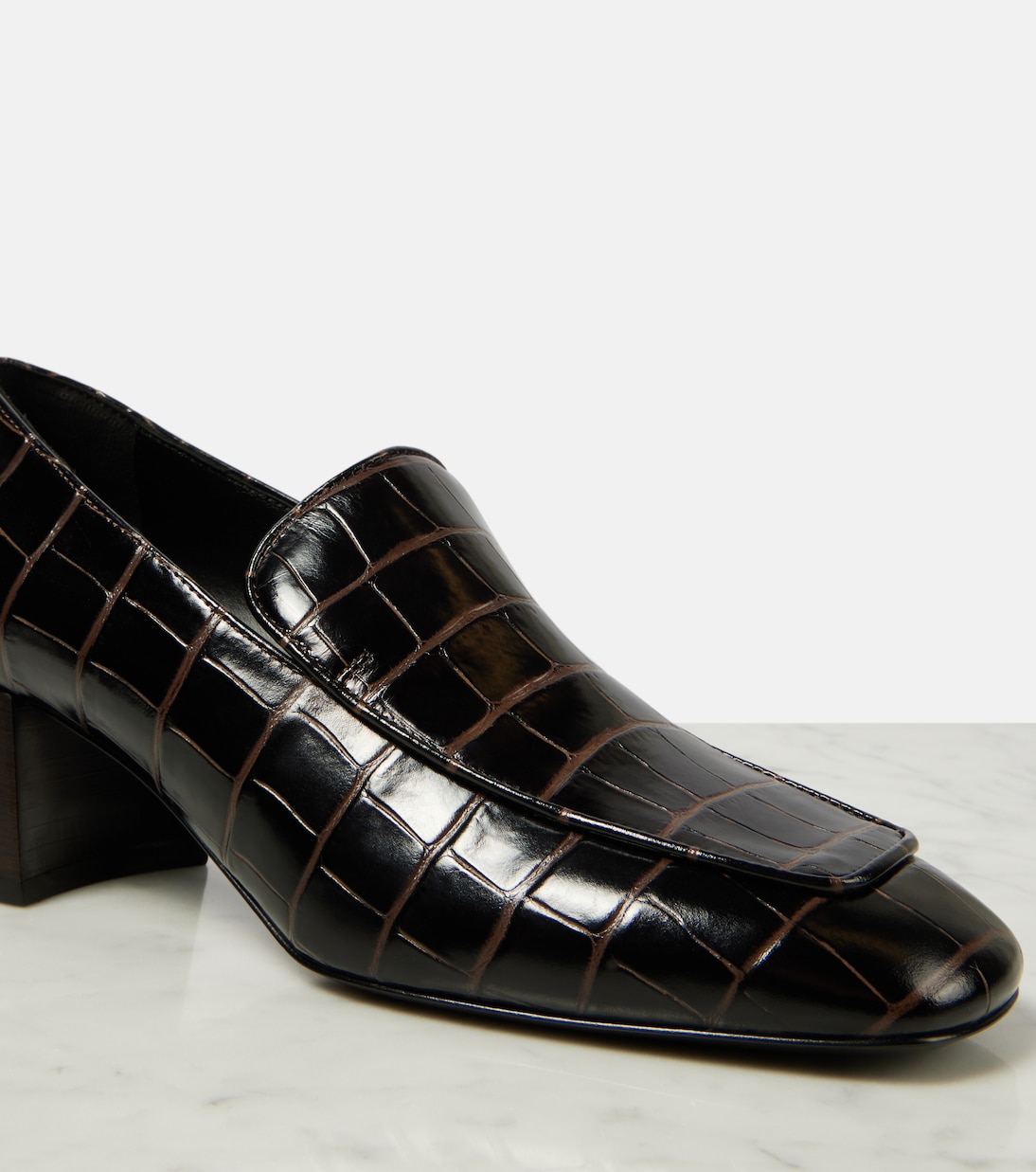 Pumps mocassino in pelle stampata  | Toteme