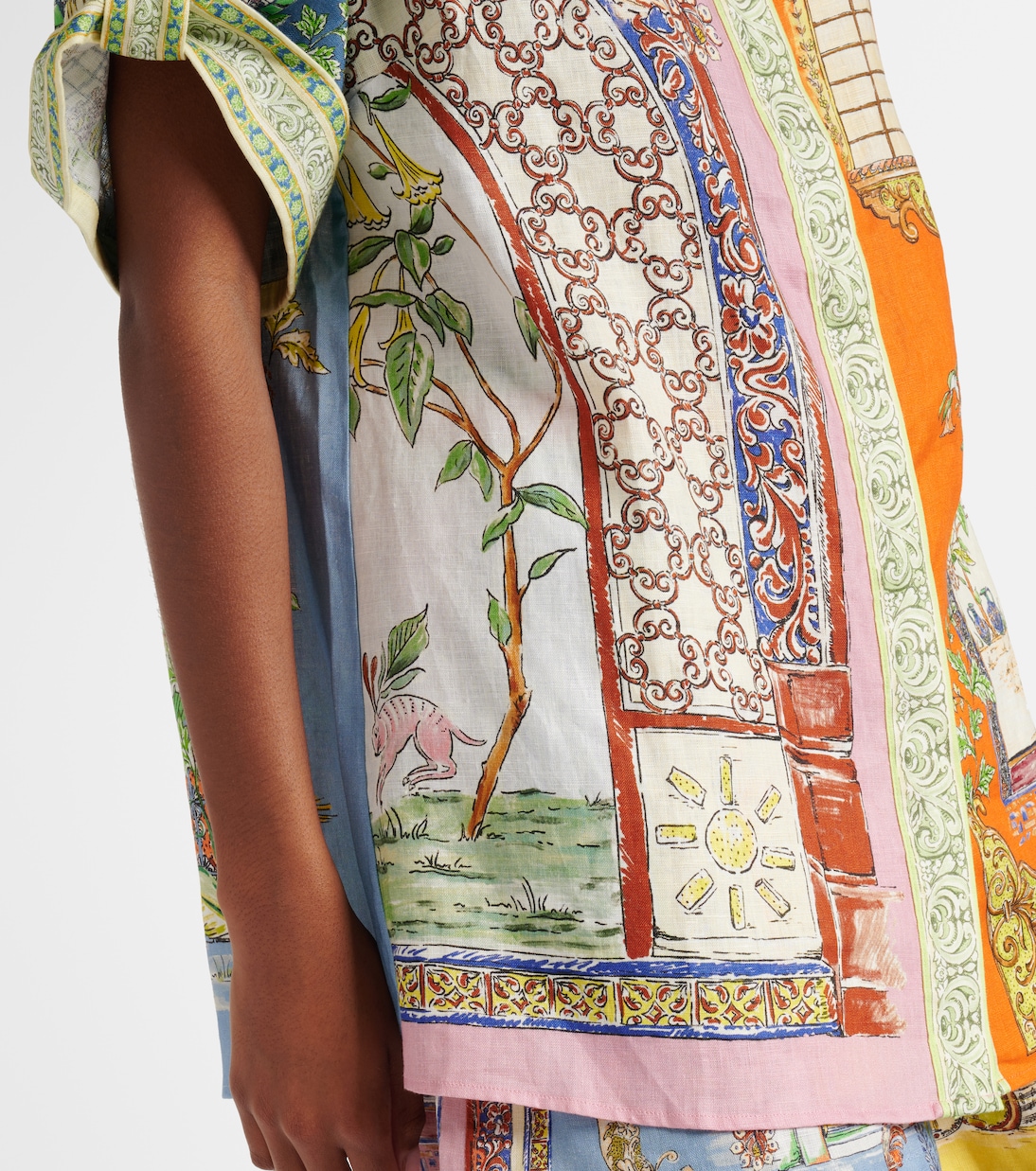 Camicia Monte in lino con stampa | Alémais