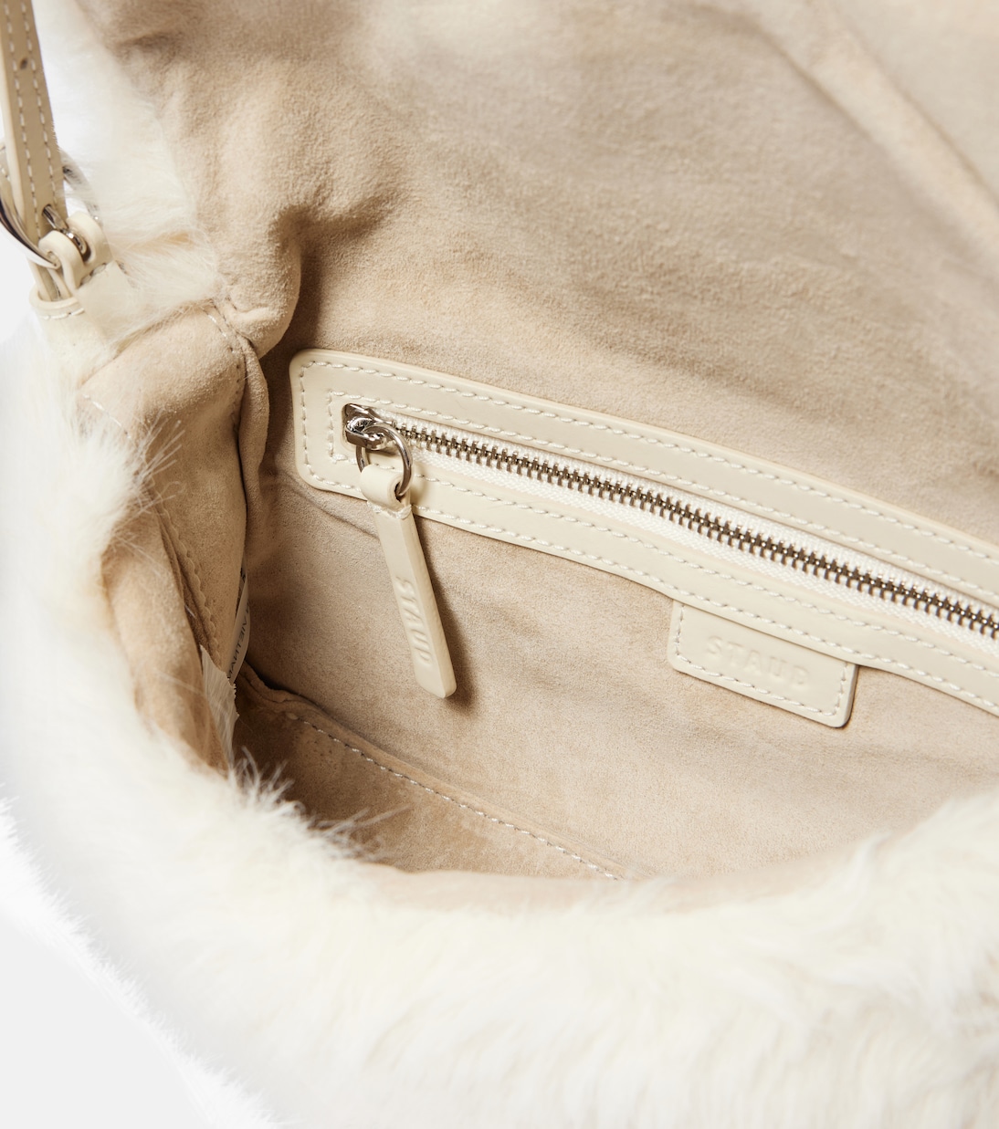 Harlow faux fur shoulder bag | Staud