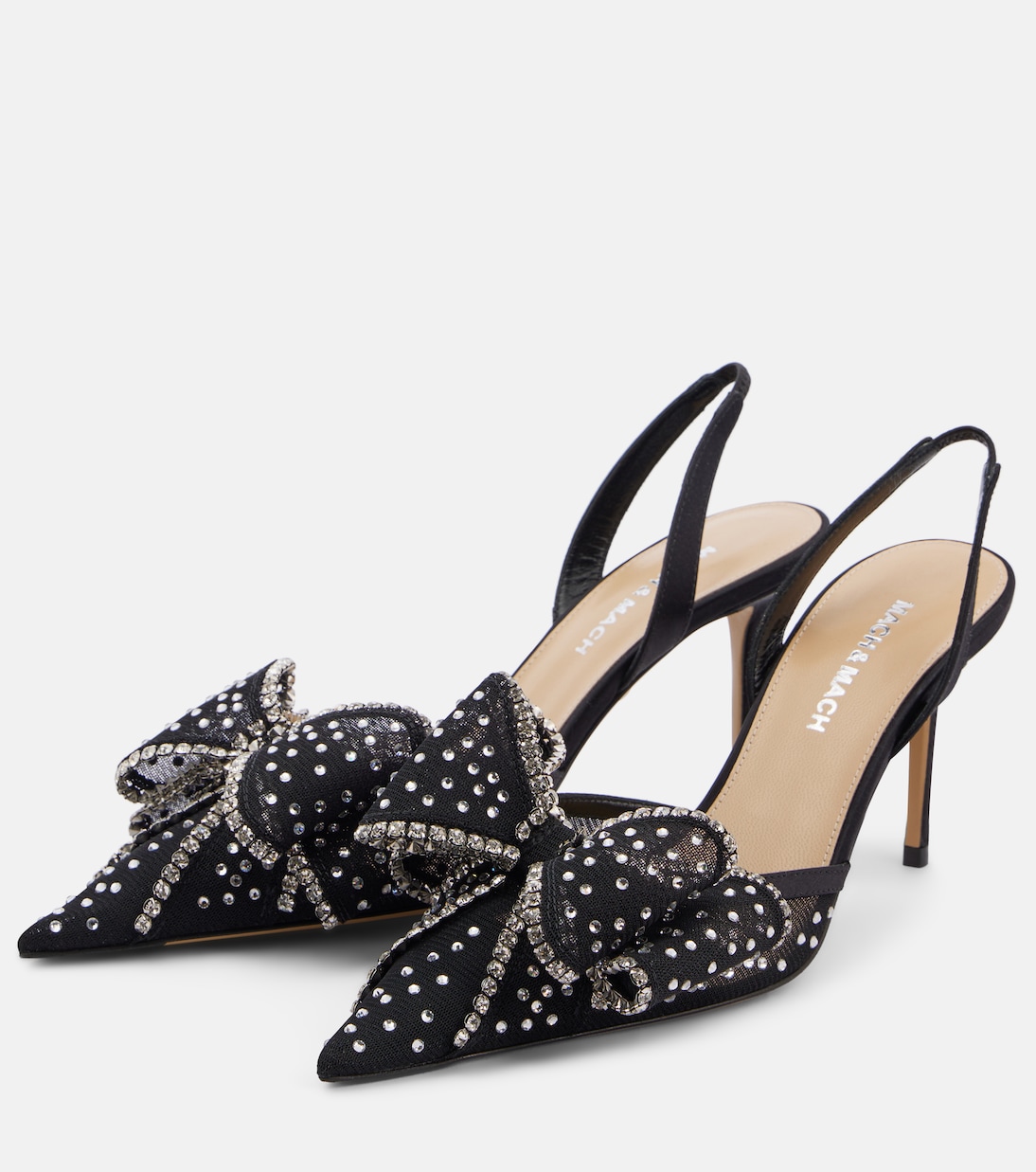 Slingback-Pumps Le Cadeau mit Kristallen | Mach & Mach