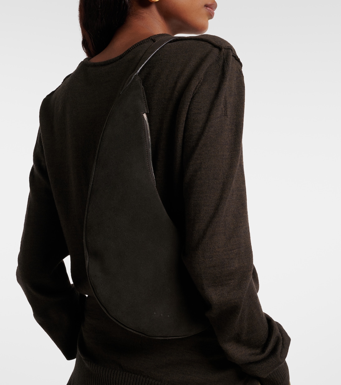 Lune Mini suede shoulder bag | Aesther Ekme