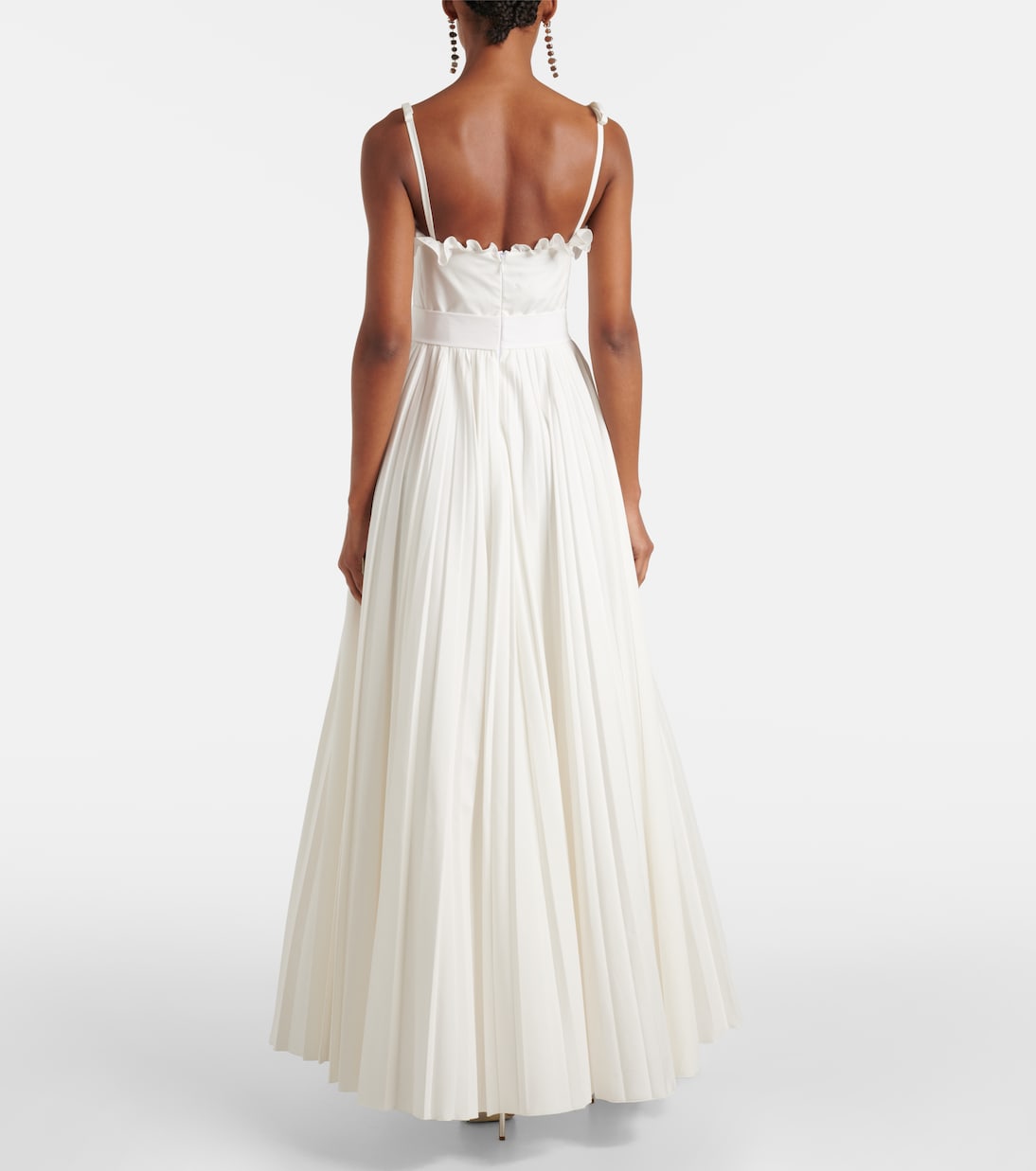 Abito lungo in cotone con volant | Giambattista Valli
