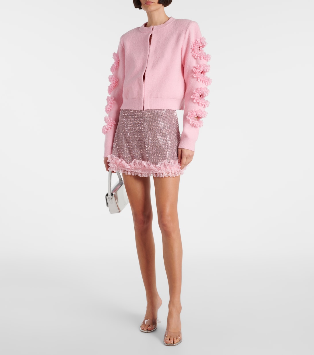 x Christopher Kane - Cardigan con pizzo e cut-out | Self-Portrait