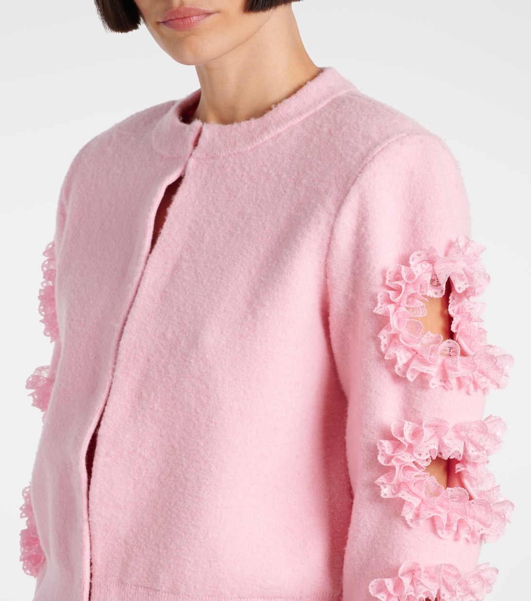 x Christopher Kane - Cardigan con pizzo e cut-out | Self-Portrait