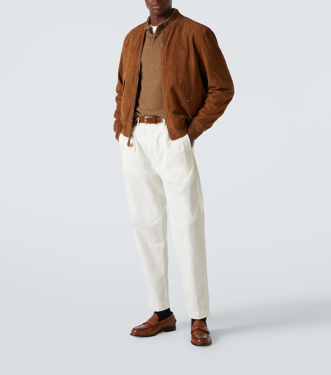 Bomber in suede con logo | Polo Ralph Lauren