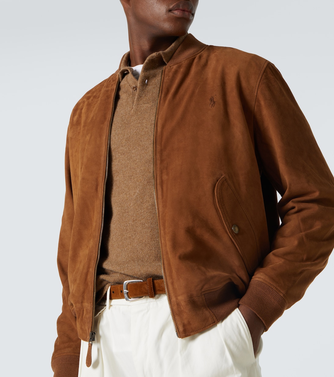 Bomber in suede con logo | Polo Ralph Lauren