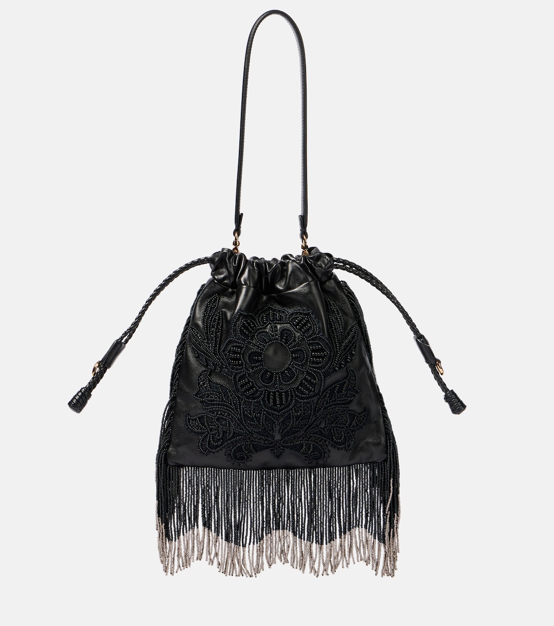Secchiello Kalispera Small in pelle con frange | Etro
