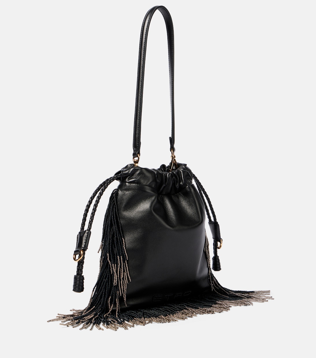 Secchiello Kalispera Small in pelle con frange | Etro