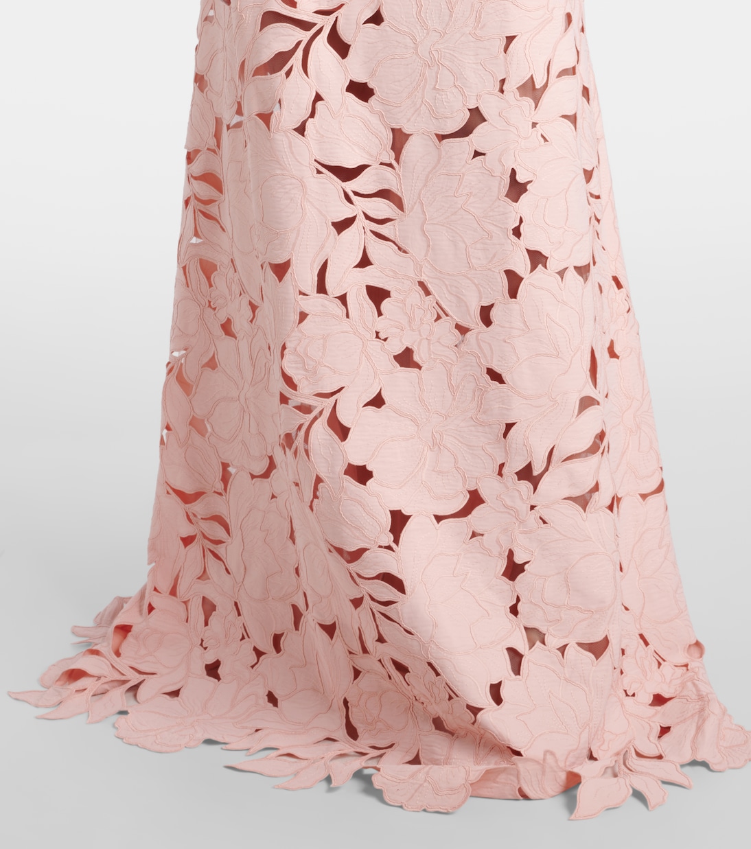 Kasia floral off-shoulder lace gown | Costarellos