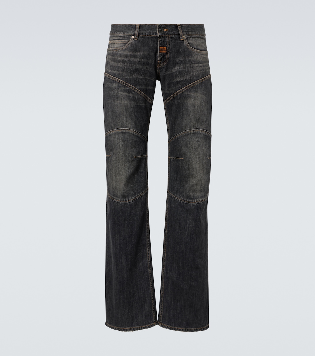Distressed low-rise wide-leg jeans | Balenciaga
