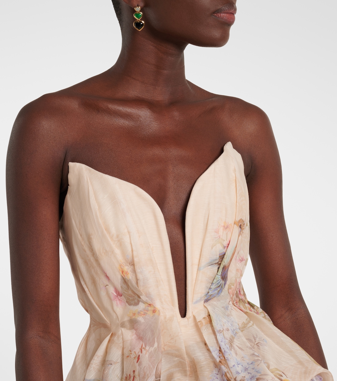 Abito corto Illuminate Draped in lino e seta | Zimmermann