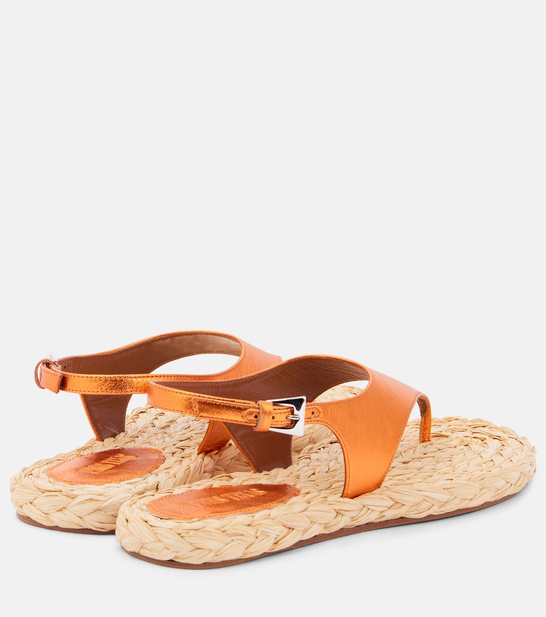 Amalfi metallic leather thong sandals   | Paris Texas