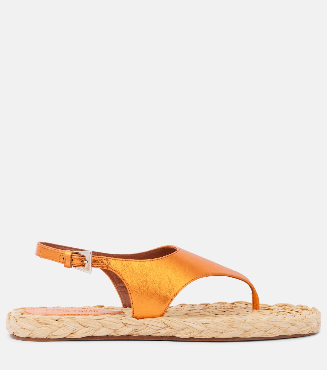 Amalfi metallic leather thong sandals   | Paris Texas