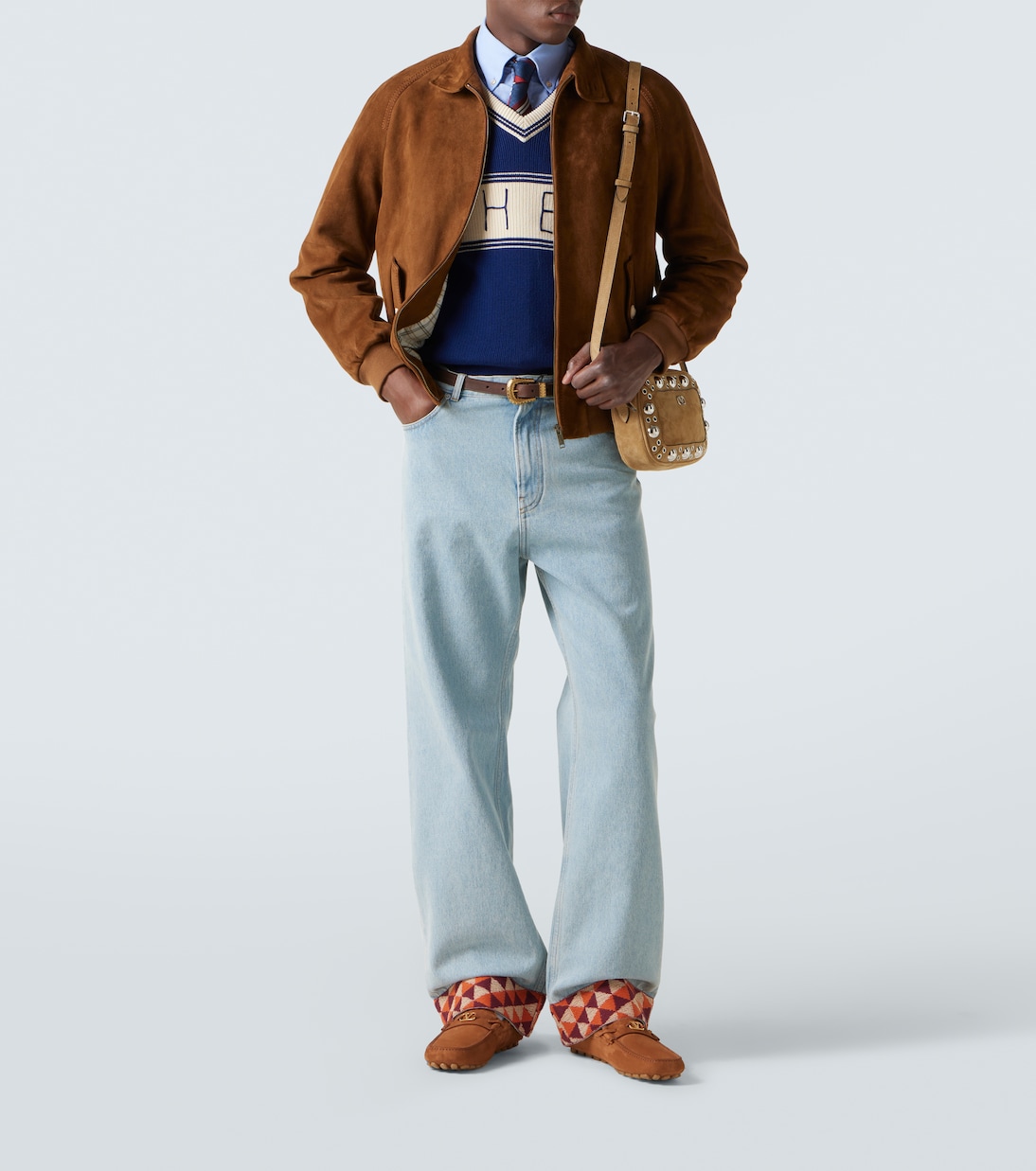 Fastaway VLogo suede driver shoes | Valentino Garavani