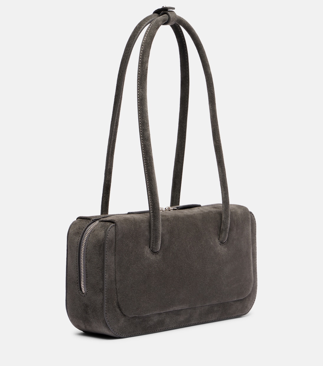 Lagune Bowling Mini suede shoulder bag | Aesther Ekme