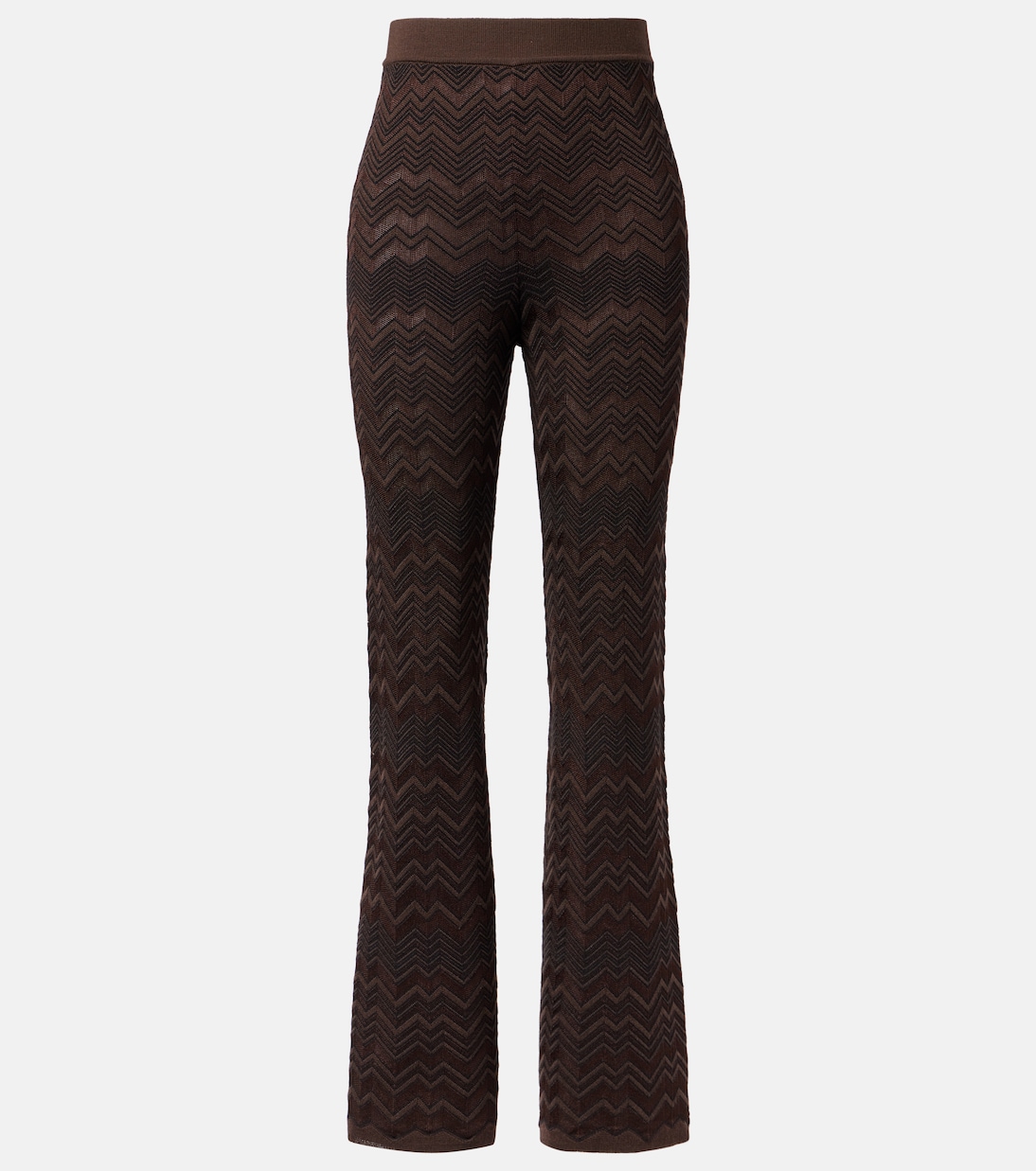 High-Rise-Schlaghose aus Häkelstrick | Missoni