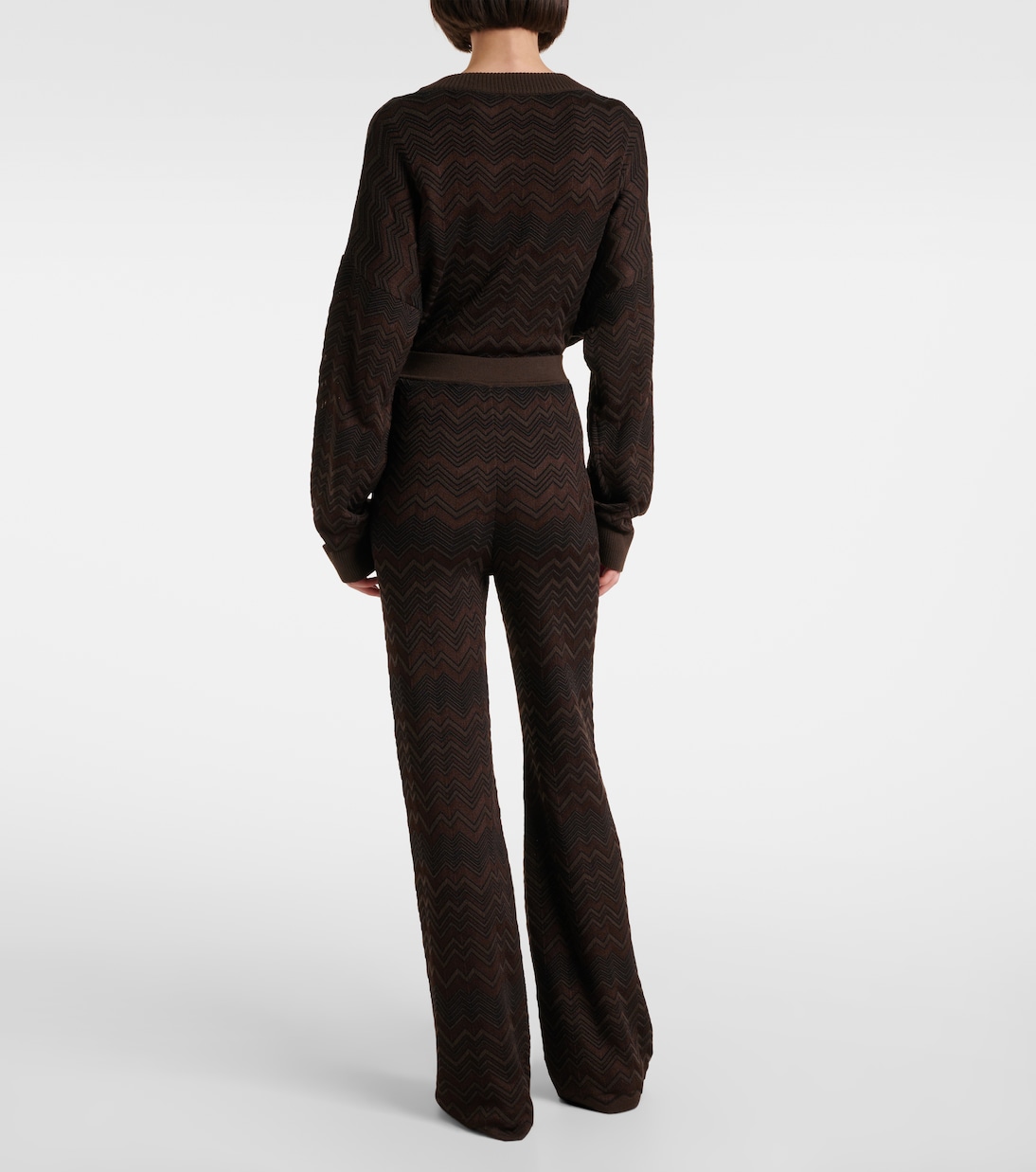 High-Rise-Schlaghose aus Häkelstrick | Missoni