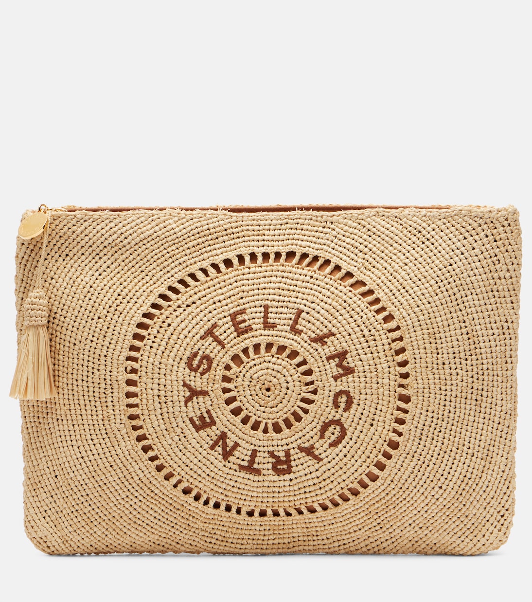 Logo raffia clutch | Stella McCartney
