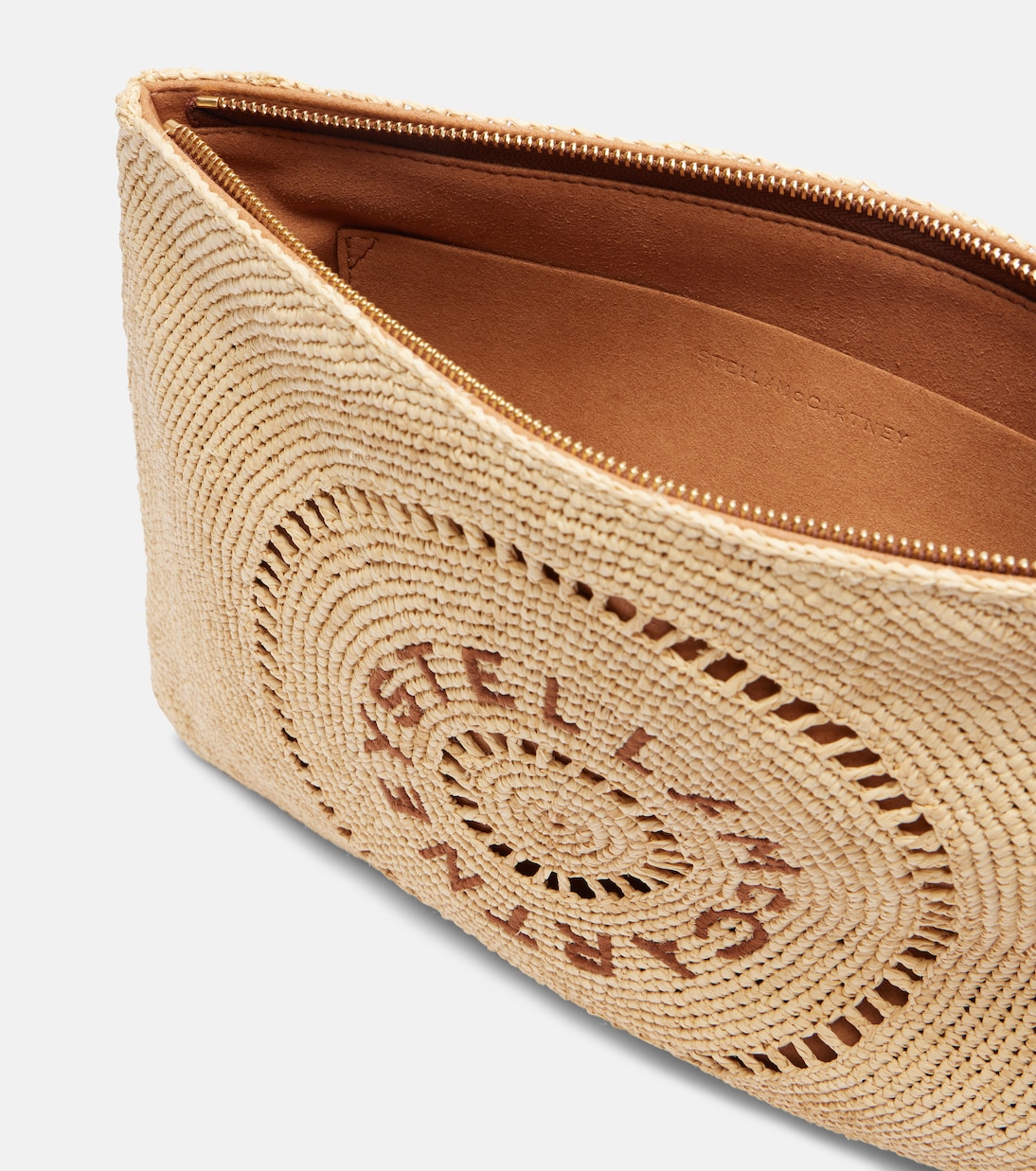 Logo raffia clutch | Stella McCartney