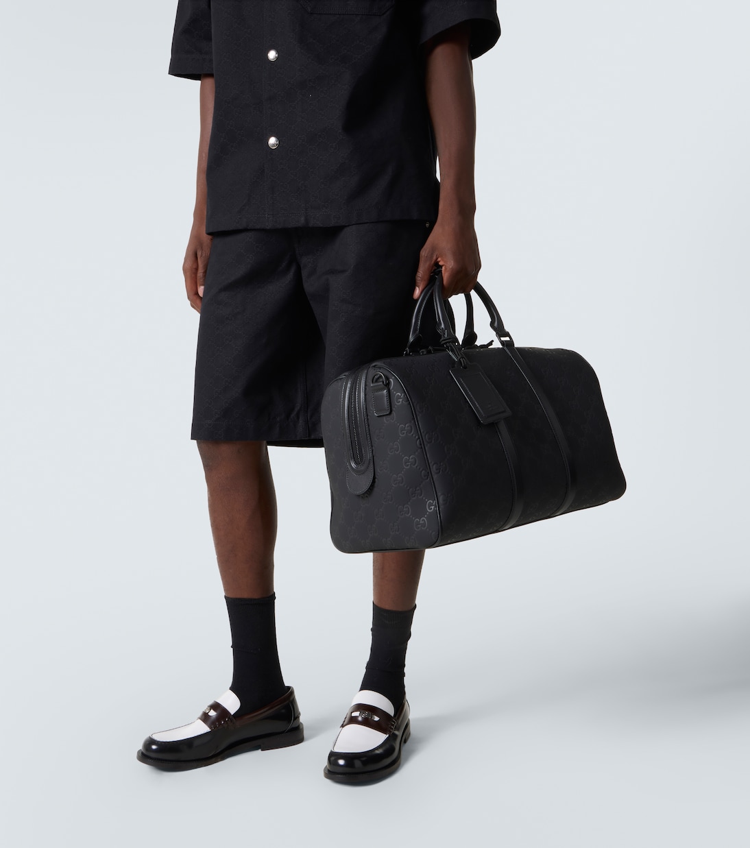 Weekender Gucci Edge GG Medium mit Leder | Gucci