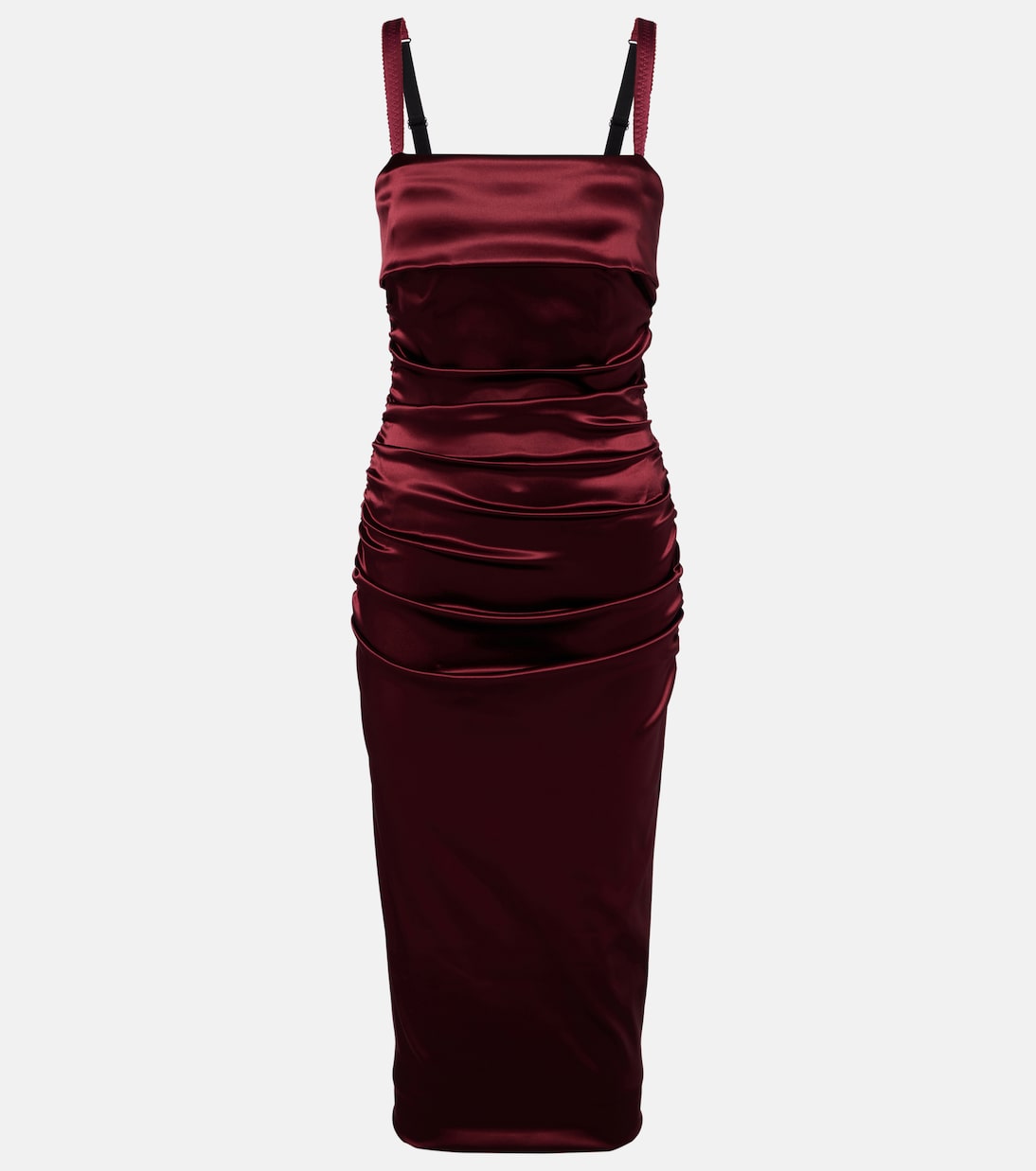Draped satin midi dress | Dolce&Gabbana