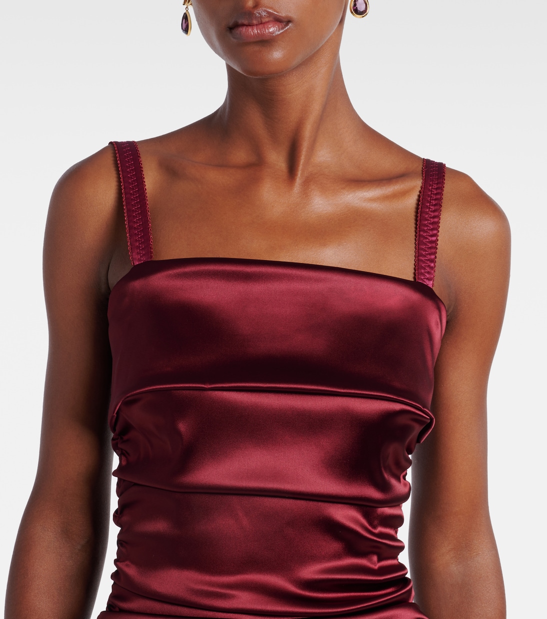Draped satin midi dress | Dolce&Gabbana