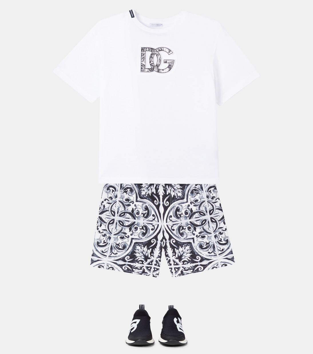 T-Shirt DG aus Baumwoll-Jersey | Dolce&Gabbana Kids