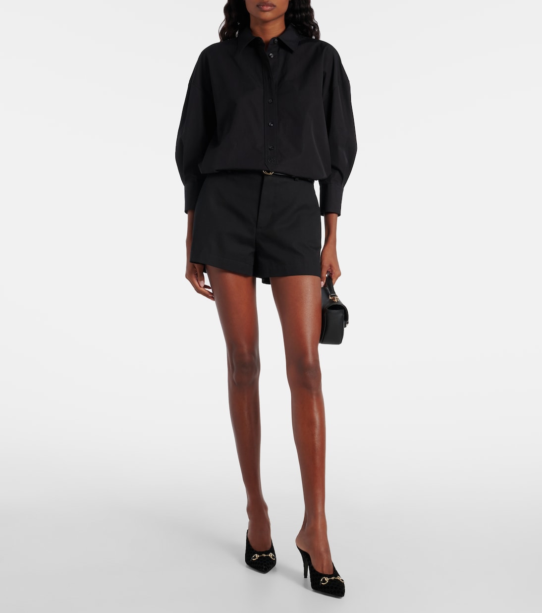 Horsebit GG velvet mules | Gucci
